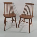 Set of four modern stickback chairs with plywood seats (4)