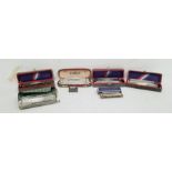 Collection of seven assorted harmonicas including three Hohner Super Chromonica (all boxed), a