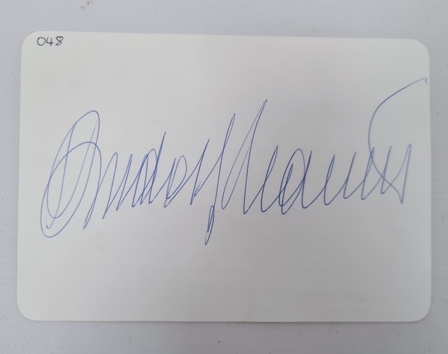 Autographed invitation for March 1988, signed by Rudolf Nureyev