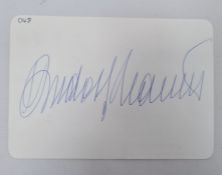 Autographed invitation for March 1988, signed by Rudolf Nureyev