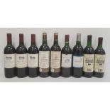 Two bottles of Chateau Haut Blagnac 1995, three bottles of 1994 Chateau Grand Videau, two bottles of