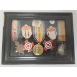 Set of three World War I medals comprising the King's Medal, the Civilisation Medal and the 1914/