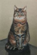 20th century school Pastel study Study of a tom cat and another of a terrier both unsigned 24 x 16cm