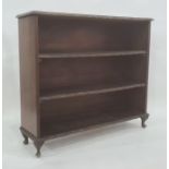 Modern open three-shelf bookcase, 107cm x 93cm