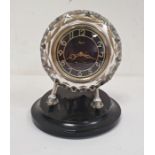 Mantel clock with Arabic numerals to the dial, marked 'Majak Made in USSR', in glass body, on
