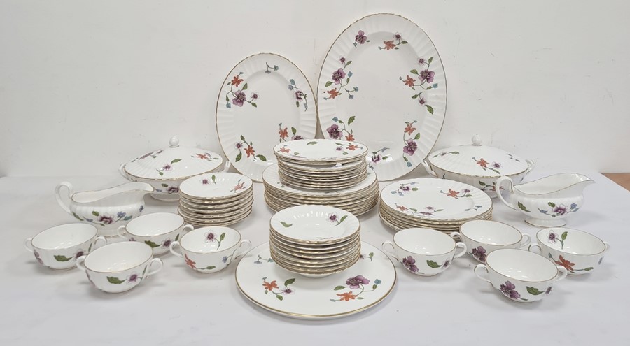 Royal Worcester china dinner service, Astley pattern, mainly for eight persons to include two