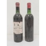 1957 Chateau Lynch Bages (label damaged) and a bottle of Lascases Leoville (label missing) (2) (