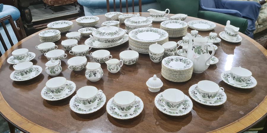 Royal Worcester china dinner service, "Lavinia" pattern, mainly for 12 persons, to include salad