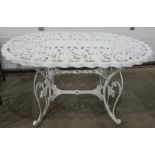 White painted garden table