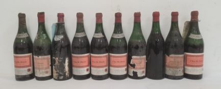Five bottles of 1962 Clos St Denis shipped by Morgan Furze & Co, London and five bottles of Nuits St