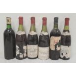 Four bottles of 1972 Savigny-les-Beaune La Dominode, one bottle of Chateau Montlabert (label