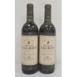 Two bottles of 1982 Chateau Talbot, Grand Cru Classe (2) (Provenance - this lot has been stored in a