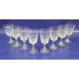 Large quantity various cut stemmed wine glasses, hocks, champagnes, liqueurs