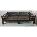Modern stained wood day bed / opium-type bed Condition ReportThe day bed comes in two pieces, each