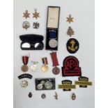 Assorted medals including the Italy Star, the 1939-45 Star and the France and Germany Star,