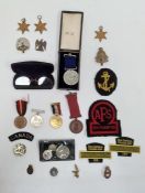 Assorted medals including the Italy Star, the 1939-45 Star and the France and Germany Star,