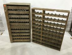 Two large pine apple racks and a further pine rack (3)