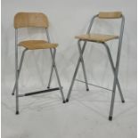 Six assorted breakfast bar style folding chairs (6)