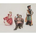 Royal Doulton figures 'The Foaming Quart' HN2162, 'Cavalier' HN2716 and 'Top O'The Hill' HN1834 (3)