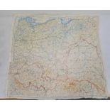 World War II double-sided silk escape map, one side entitled Sheet F and illustrating Croatia,