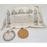 Victorian vellum patent dated 26 October 1855 and awarded to James Henry Smith of Connaught Terrace,