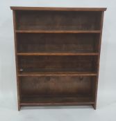 20th century open bookcase of four shelves, 106cm x 128cm