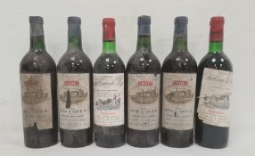 Two bottles of Chateau La Cour de By, Medoc, 1976 and 1979 and four bottles of 1959 Chateau de la