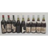 Three bottles of Pichon-Longueville Baron Bordeaux (labels torn), possibly 1949, four bottles of