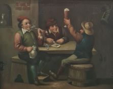 Continental school Set of four oils on board Tavern scenes, unsigned, each 20 x 16.5cm approx (4)