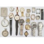 Quantity of gent's watches to include Everite King wristwatch, Poljot wristwatch, Sekonda pocket