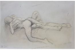 Ralph Brown (1920-2013) Artist's proof lithograph  Two nude figures, signed, mounted and unframed,