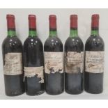 Five bottles of 1979 Chateau Cissac (5)  (Provenance - this lot has been stored in a manor house