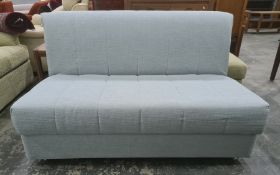 Modern duck egg blue upholstered sofa bed