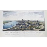 After Cranx,  byJacob Gaisser Coloured engraving 'Ansicht Der Stadt Coeln, Vue General De La Ville