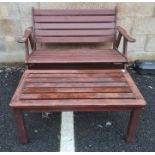 Garden bench and coffee table