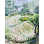 Olive Dring (20th century school) Watercolour  Landscape scene, signed lower left, 38cm x 30cm
