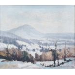 Aubrey R Phillips (1920-2005)  Oil on canvas board Winter at Malvern, signed and dated 77 lower