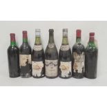 Two bottles of 1971 Le Corton (labels damaged), another of Corton 1955 (low level) and four other
