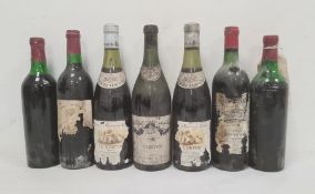 Two bottles of 1971 Le Corton (labels damaged), another of Corton 1955 (low level) and four other