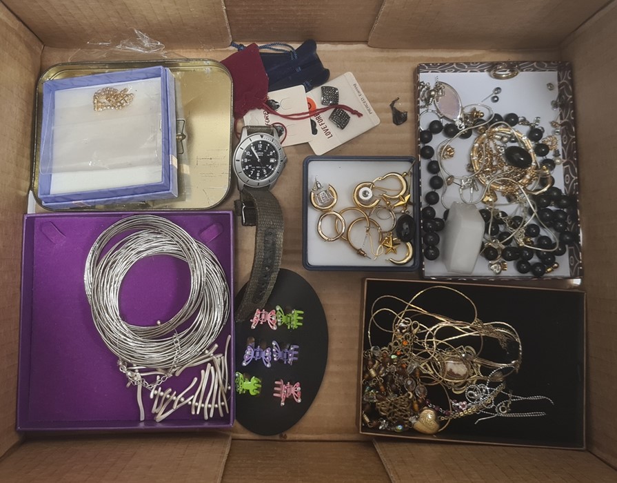 Quantity of costume jewellery to include necklaces, earrings, bracelets, hair clips, watches, etc (1 - Image 2 of 2