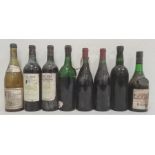Two bottles of Clos Rene Pomerol 1966, one bottle of 1979 Meursault and five other bottles of