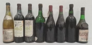 Two bottles of Clos Rene Pomerol 1966, one bottle of 1979 Meursault and five other bottles of