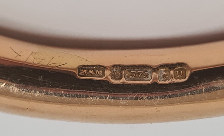 9ct gold hollow bangle of plain form, 22g approx - Image 2 of 2