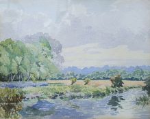 Edwin Dixon Rodway  Watercolour  River scene, signed lower right, 22cm x 28cm