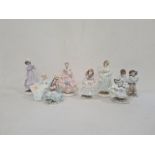 Five Coalport figures "Visiting Day", "Childhood Joys", "The Boy", "Best Friends", "Summer