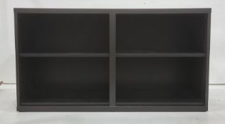 Modern shelving unit in a black ash-effect finish