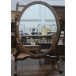 20th century mahogany dressing table swing oval mirror