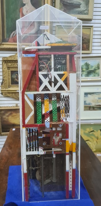 Michael Holland (1947-2002)  Tower blocks of materials Mixed media including paint, wood, reused - Image 2 of 7