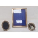 Late 20th century rectangular silver-mounted picture frame, Birmingham 1997, makers R&Co, 23.1cm x