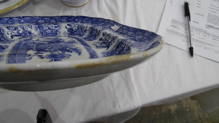 Mid 19th century Charles Meigh 'Improved Stone China' drainer, Indian Tree pattern, 34.5cm wide a - Image 9 of 11